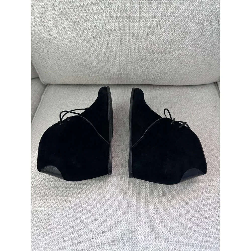 Stuart Weitzman Women's Black Suede‎ Ankle Booties Side 7.1/2 M